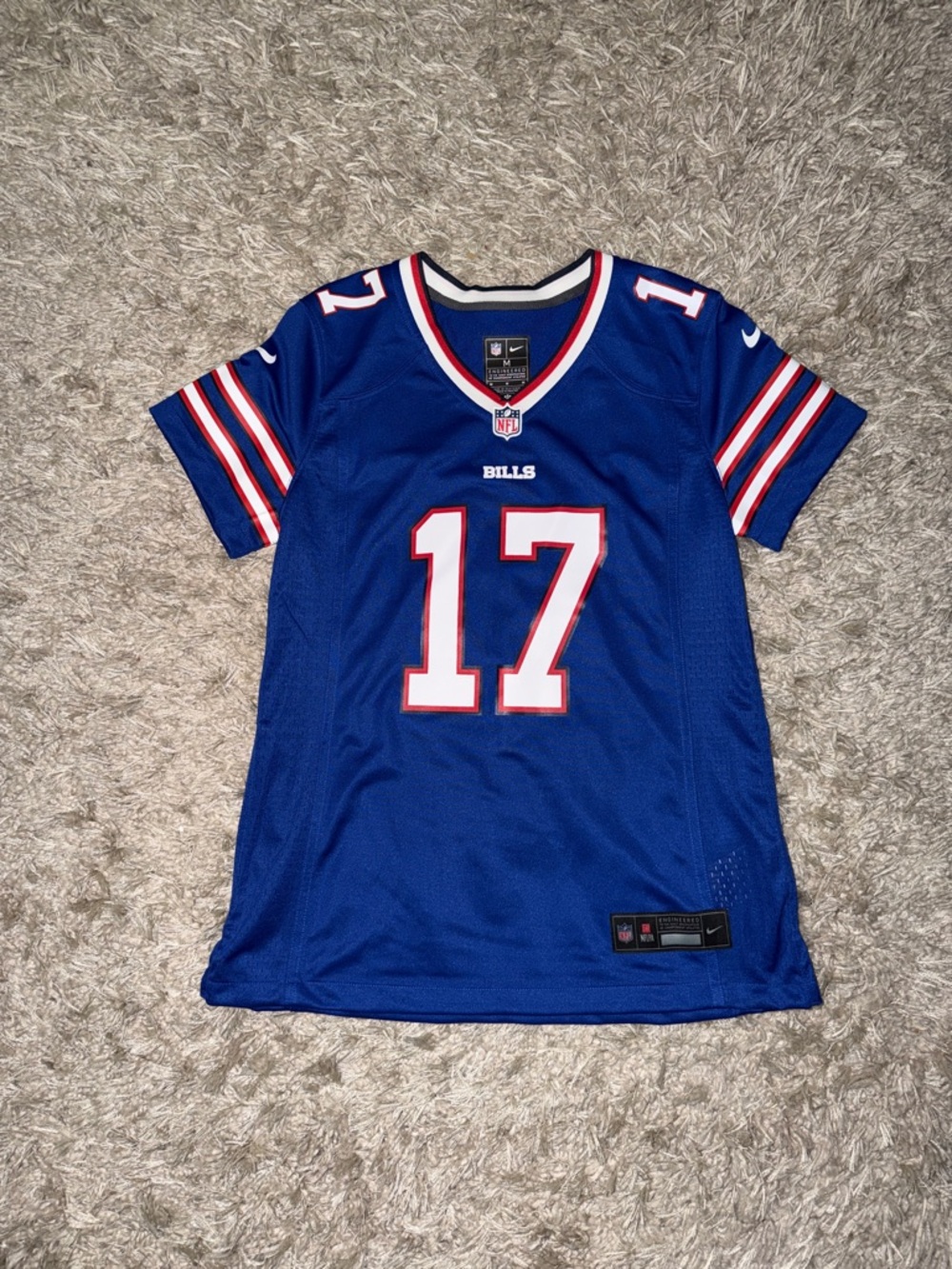 NFL Josh Allen #17 Royal Blue Buffalo Bills Jersey with Red and White Trim